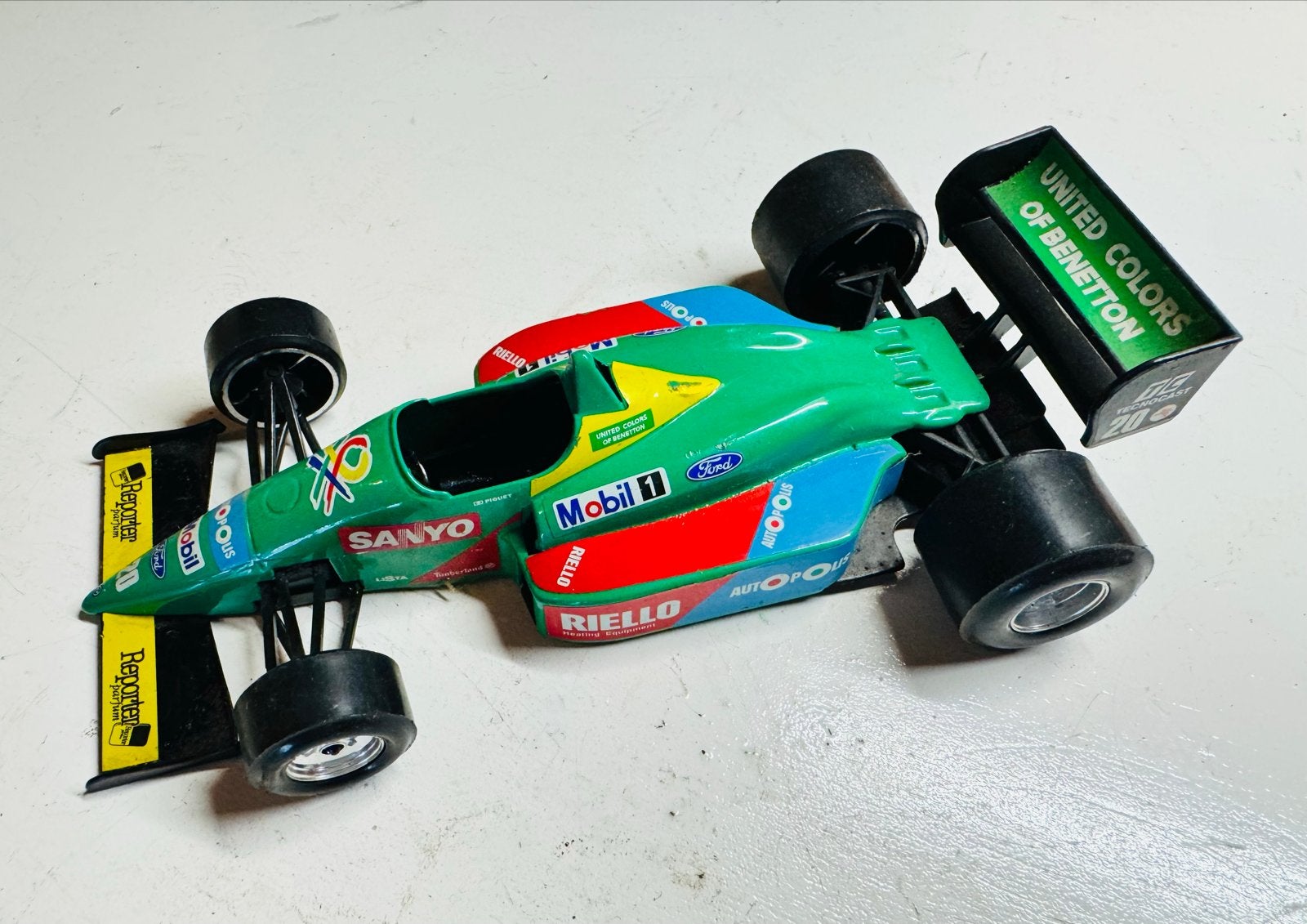 1:18 Iconische F1-auto Nelson Piquet - Benetton Ford B190, Ophalen of Verzenden, Gebruikt, Auto, Overige merken