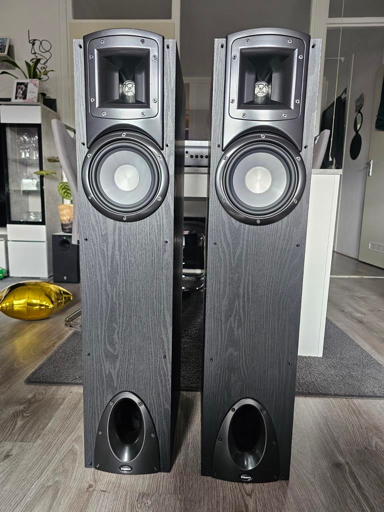 Klipsch Synergy F-10 luidsprekers – krachtig, warm, geluid!, Audio, Tv en Foto, Luidsprekers, Ophalen, 60 tot 120 watt, Front, Rear of Stereo speakers