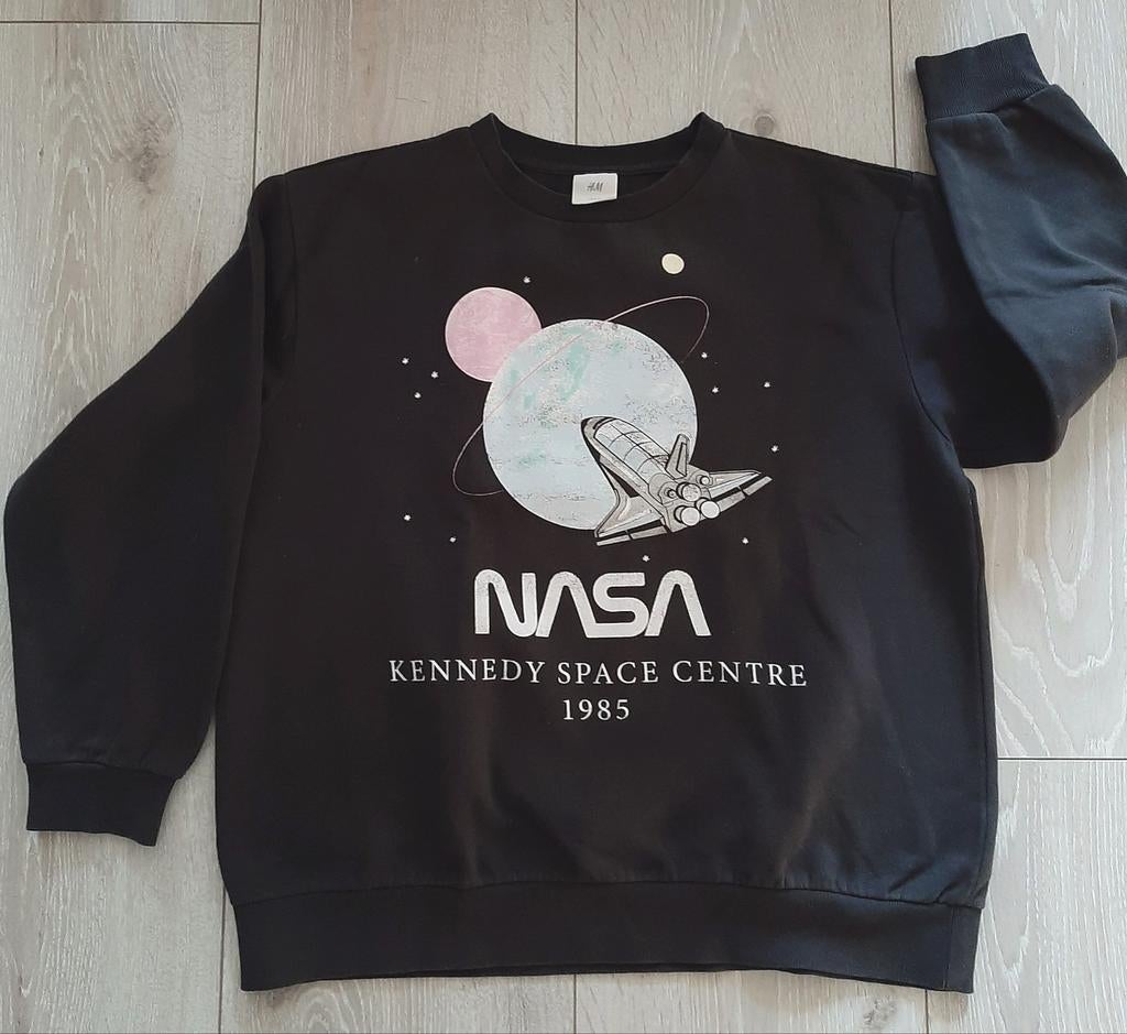 Sweater/Trui. Maat L  (opdr Nasa) H&M, H&M, Zwart, Maat 42/44 (L), Ophalen of Verzenden