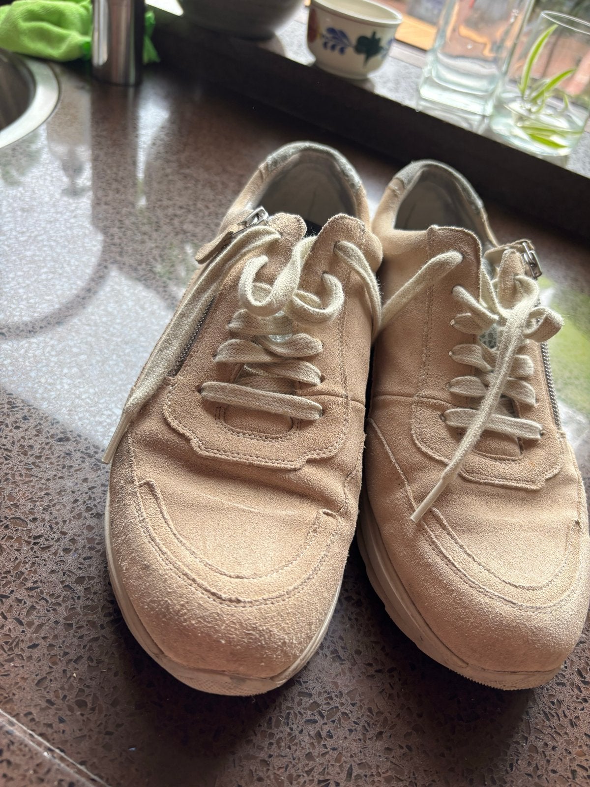 Durea, Kleding | Dames, Schoenen, Ophalen, Gedragen, Beige, Sneakers of Gympen