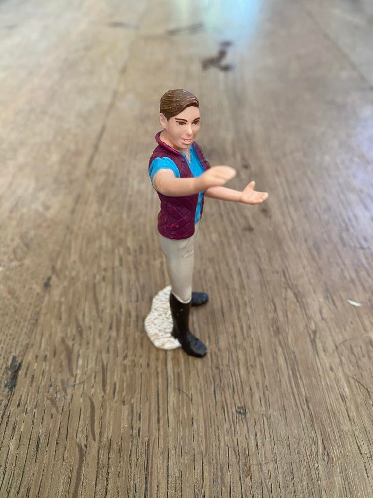 Schleich poppetje - Ruiter met paardrijbroek en vest, Ophalen of Verzenden, Gebruikt