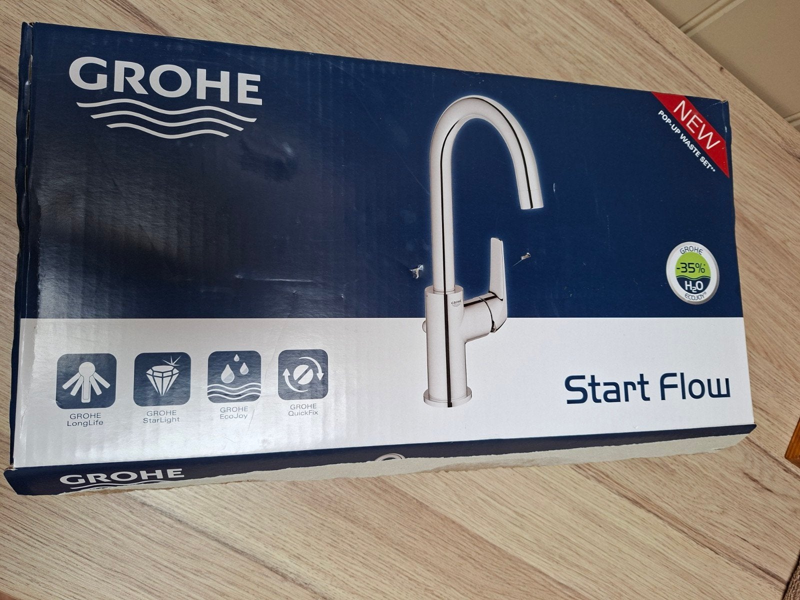Grohe Start Flow wastafelkraan - Nieuw in doos, Ophalen of Verzenden, Nieuw, Chroom, Wastafel