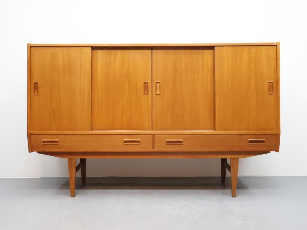 Vintage wandmeubel | Deens | Westergaard, Ophalen, 100 tot 150 cm, 150 tot 200 cm, Teakhout