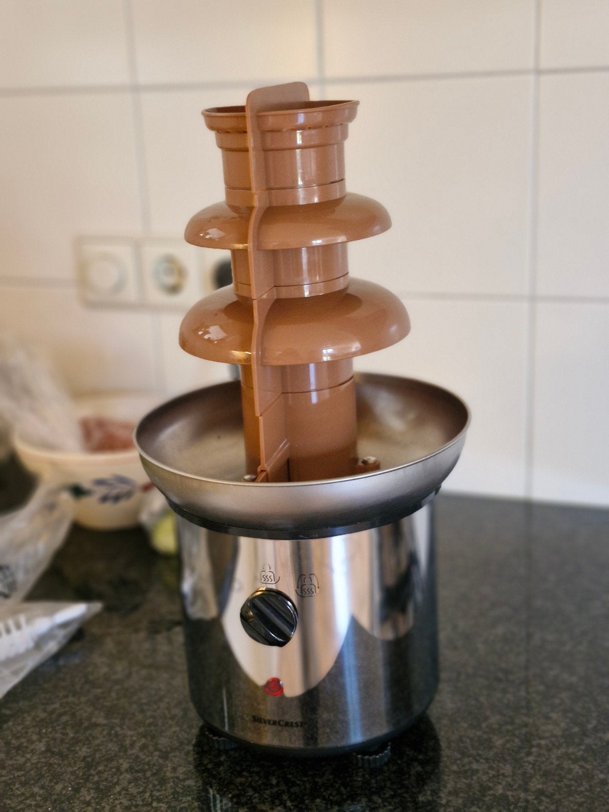 SilverCrest chocoladefontein, elektrisch - Zo goed als nieuw, Ophalen of Verzenden, Zo goed als nieuw