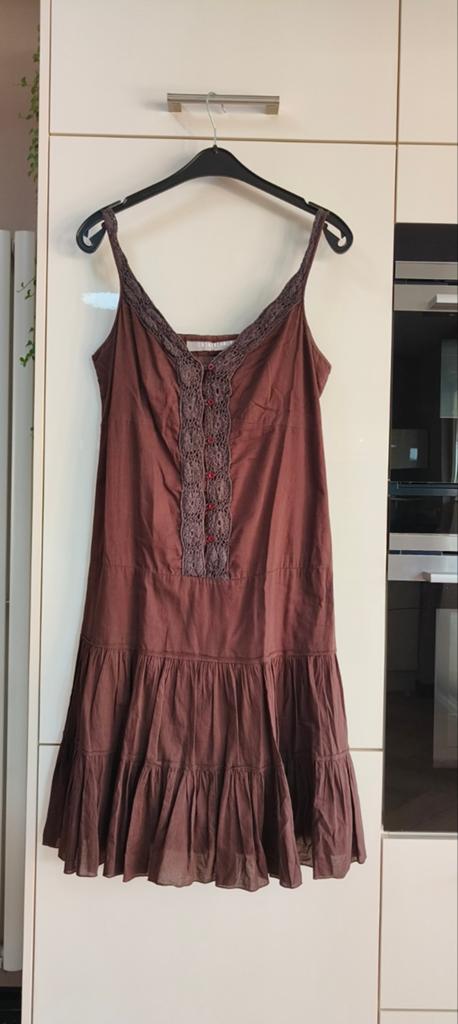 Jurk met spaghetti bandjes maat 40, Ophalen of Verzenden, Gedragen, Maat 38/40 (M), Bruin