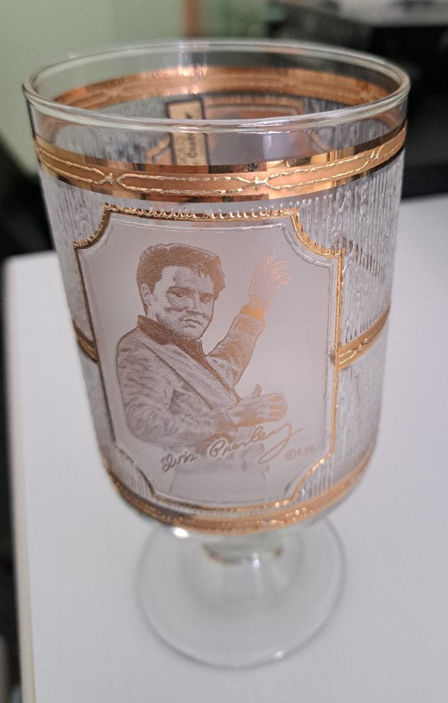 Zeldzaam Elvis Presley glas  met 22K culver rand., Verzamelen, Ophalen of Verzenden, Nieuw