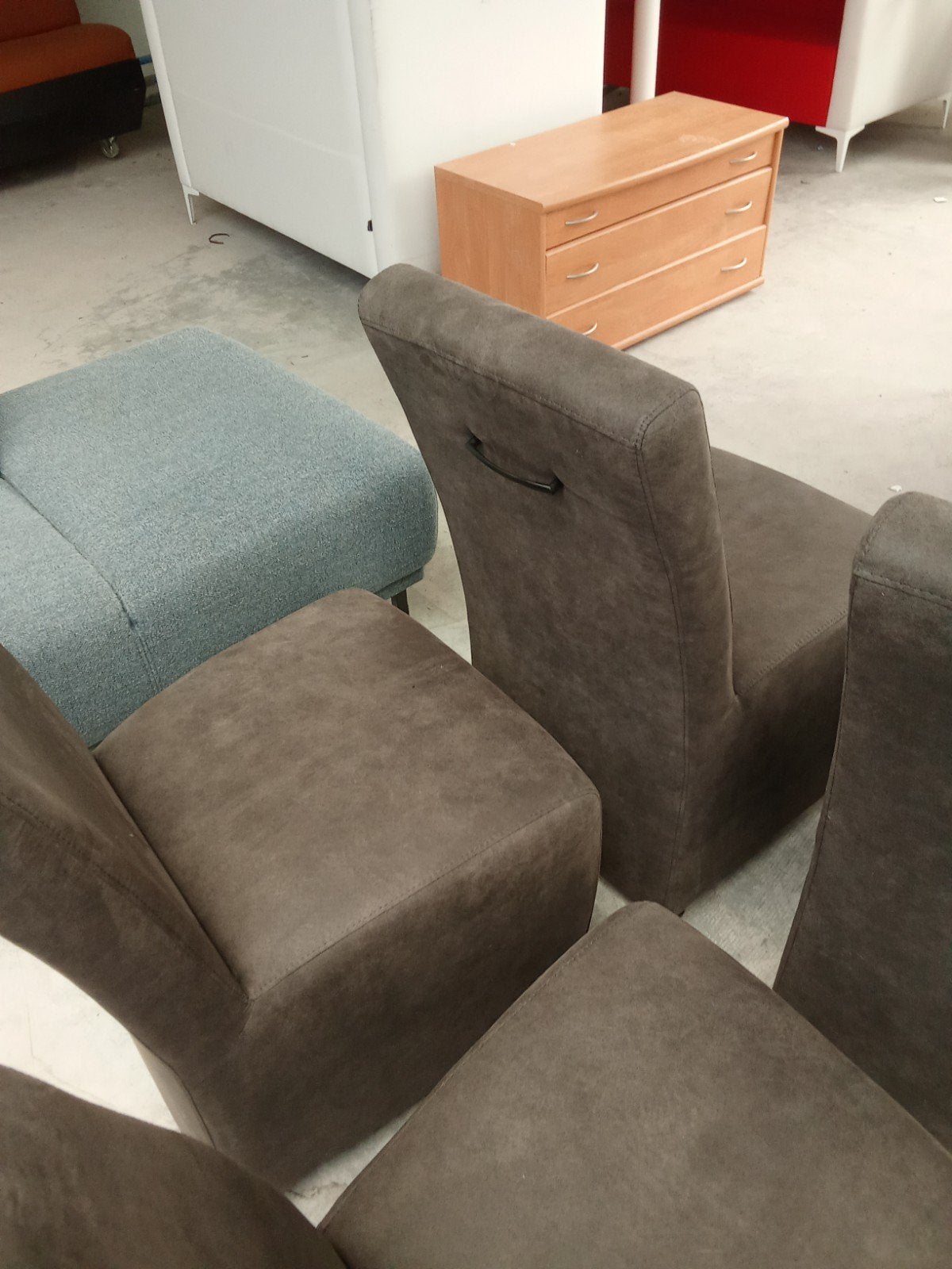 4 stoelen met wielen - totaalprijs €50,- -, ., Ophalen of Verzenden, Zo goed als nieuw, .