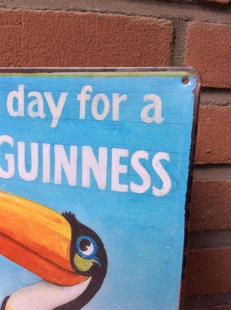 Guinness Bier Metalen Reclamebord Bar Retro Reclame mancave, Verzenden, Nieuw, Reclamebord, Plaat of Schild, Overige merken