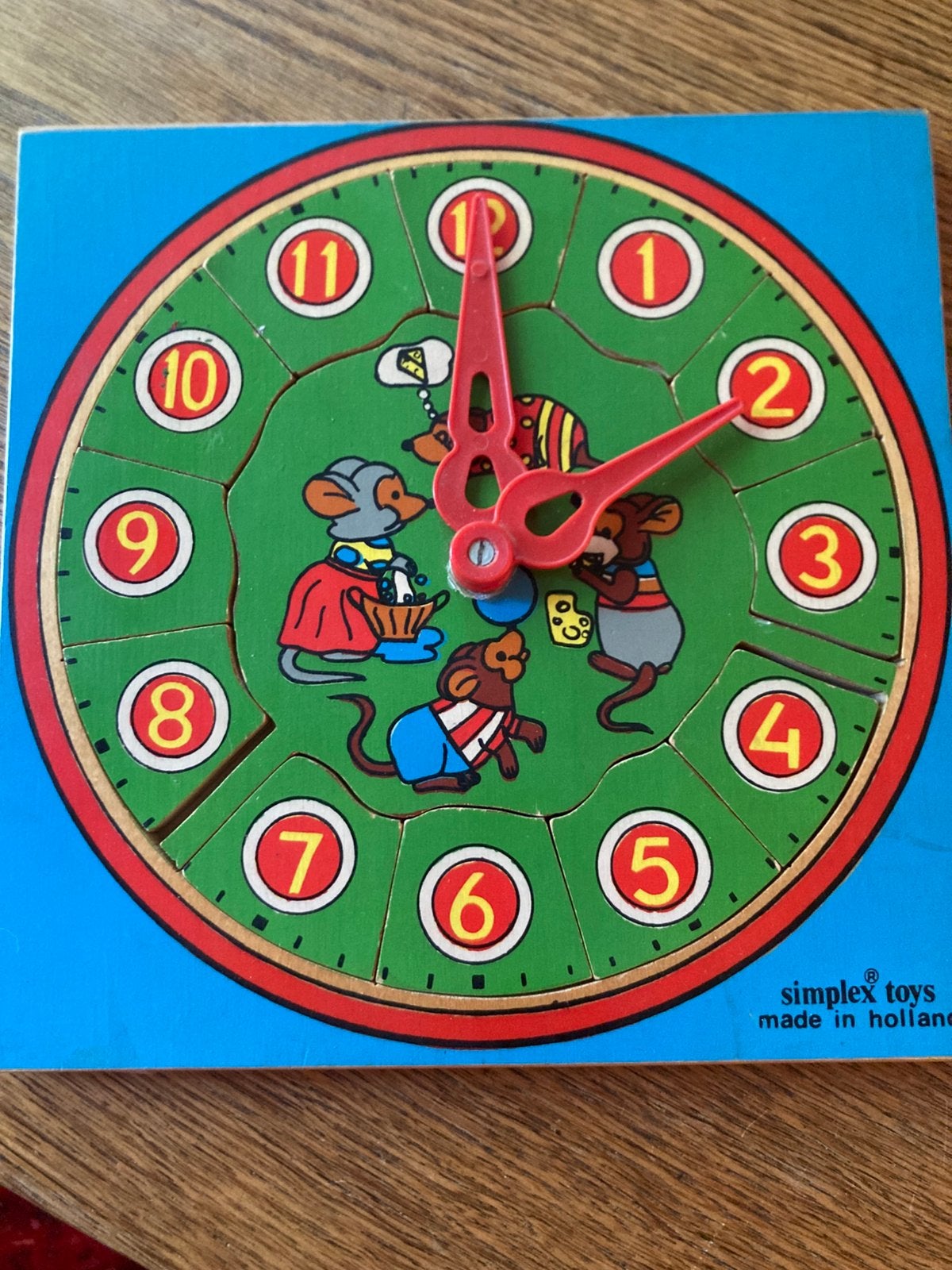 Klok puzzel simplex, Ophalen of Verzenden, 10 tot 50 stukjes, Zo goed als nieuw