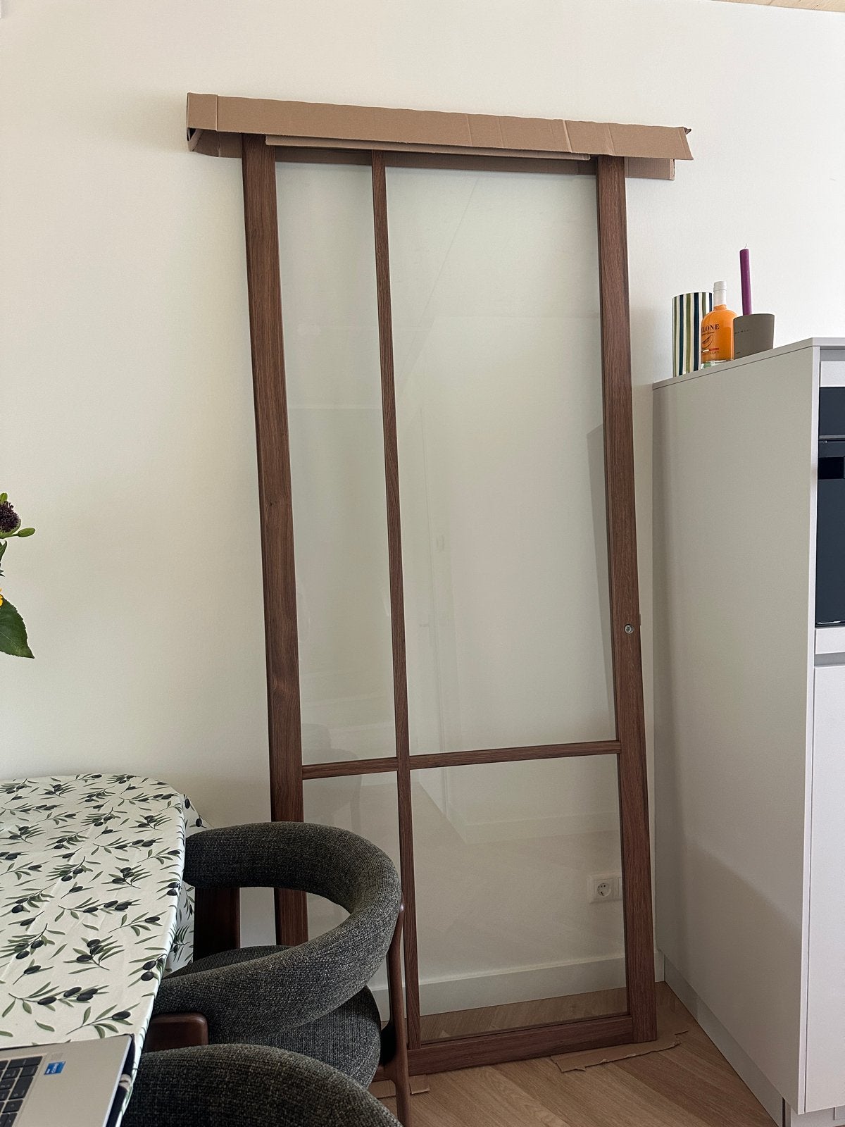 Svedex binnendeur opdek donker eiken, Doe-het-zelf en Verbouw, Deuren en Horren, Ophalen, 80 tot 100 cm, 215 cm of meer, Binnendeur