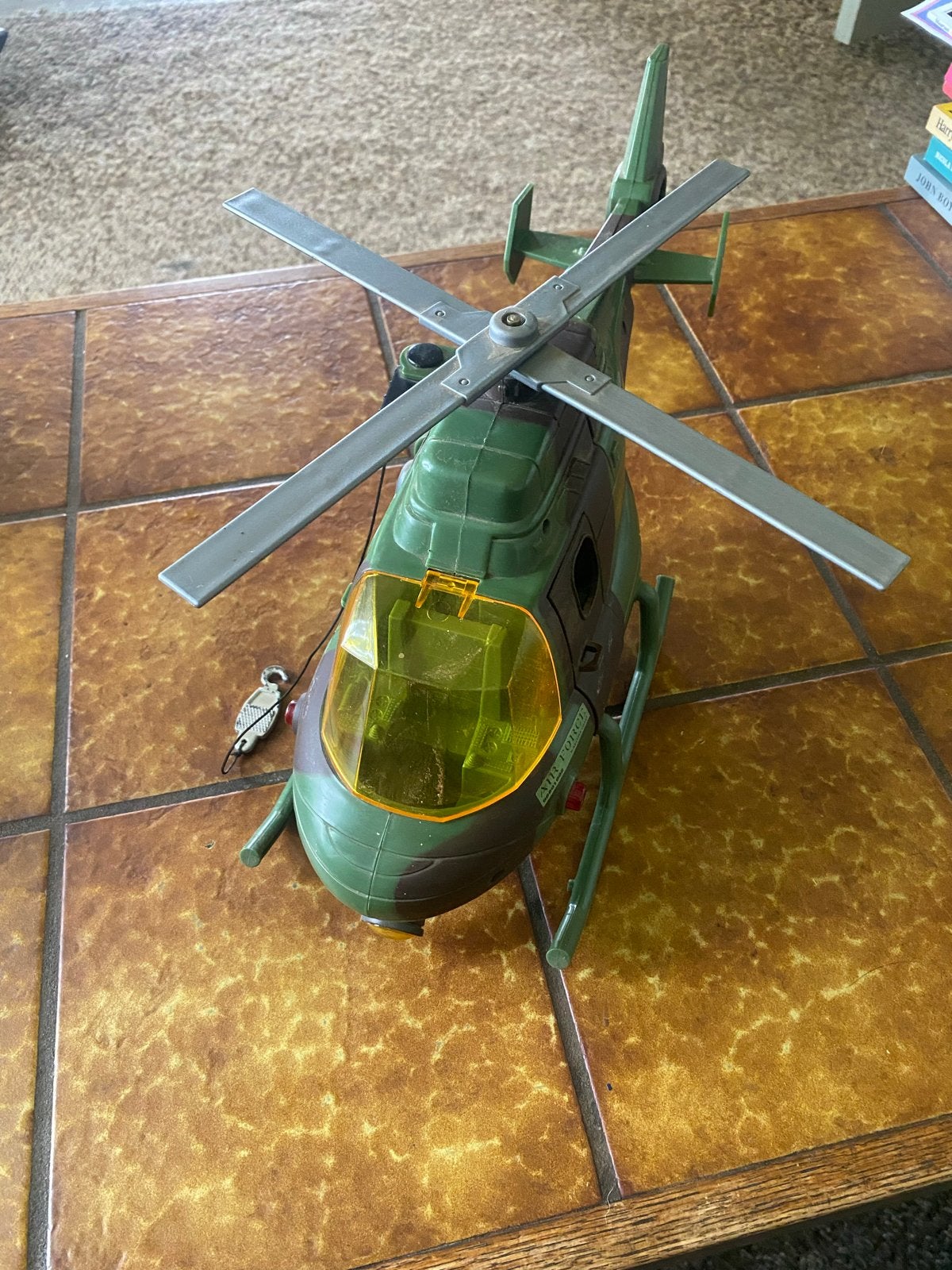 Grote speelgoed helikopter - legergroen, Hobby en Vrije tijd, Overige merken, Gebruikt, Helikopter, Ophalen of Verzenden