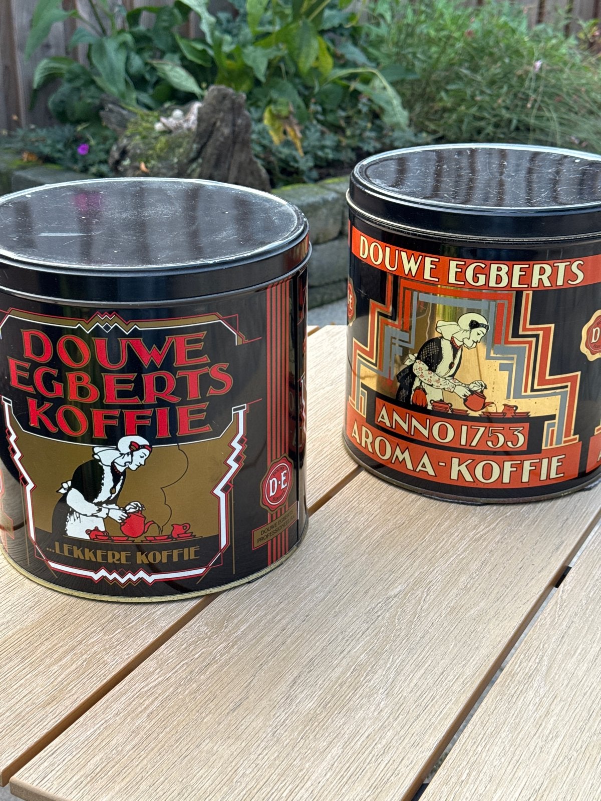 Vintage Douwe Egberts Koffieblikken (2 stuks), Ophalen of Verzenden