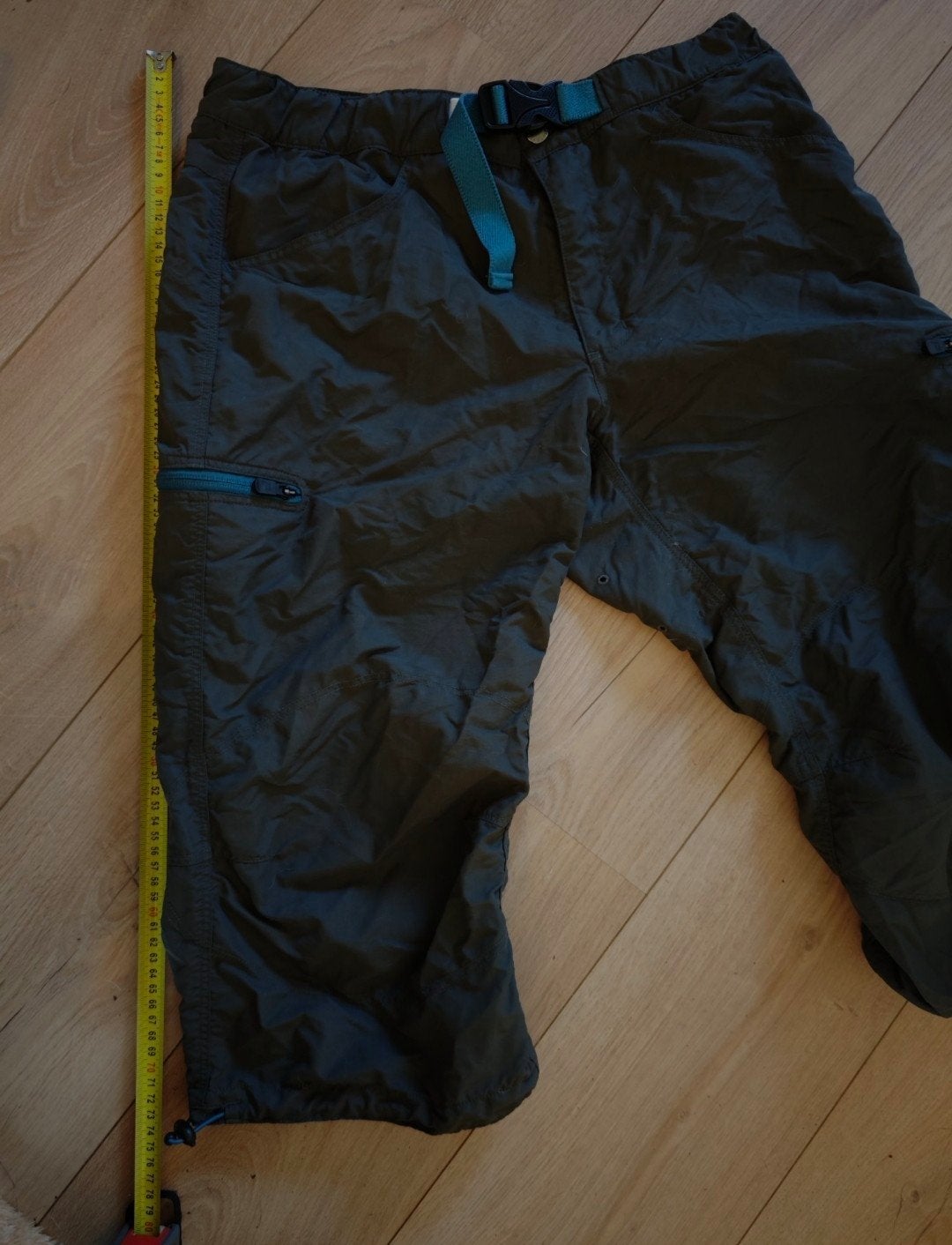 Peak Performance grijze broek Driekwart blauwe rits. L. ZGAN, Ophalen of Verzenden, Zo goed als nieuw, Blauw, Lang