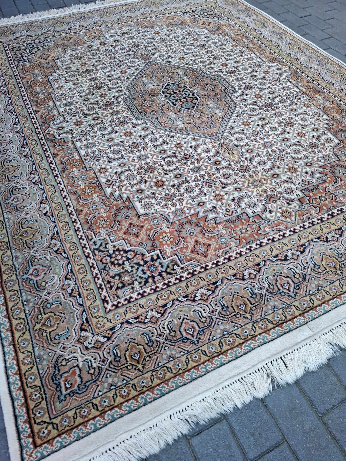 HANDGEKNOOPTE PERZISCH BIDJAR TAPIJT, Huis en Inrichting, Stoffering | Tapijten en Kleden, Ophalen, Rechthoekig, 200 cm of meer