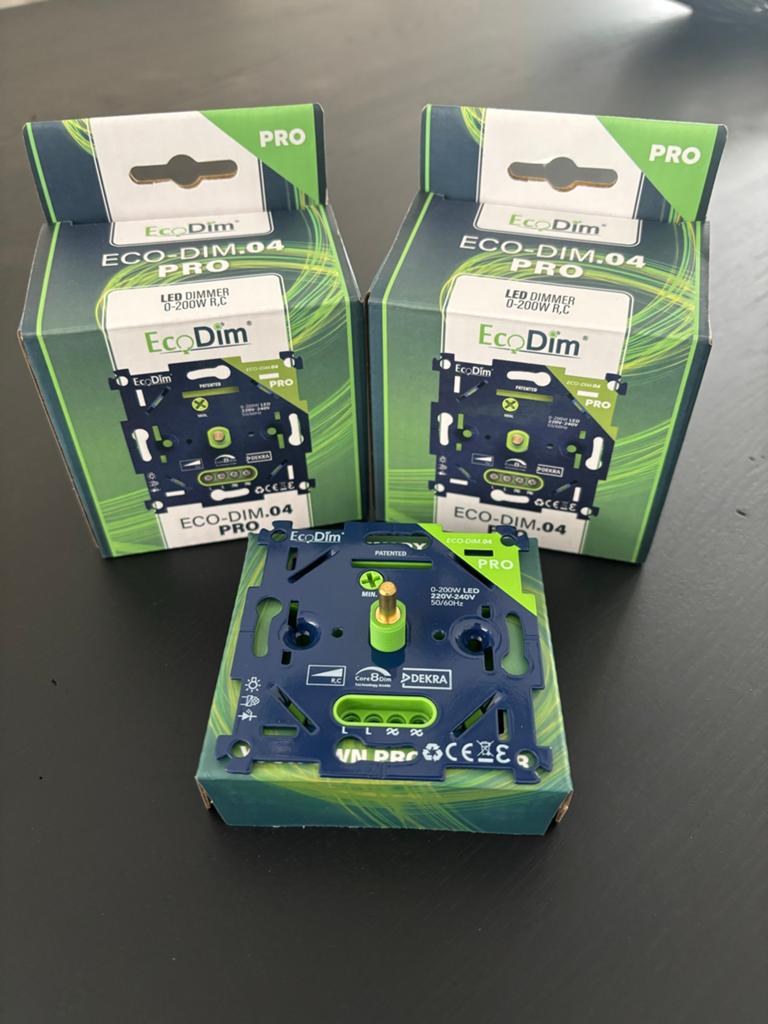 EcoDim ECO-DIM.04 PRO LED Dimmer 0-200W RLC, Doe-het-zelf en Verbouw, Elektra en Kabels, Ophalen of Verzenden, Nieuw, Schakelaar