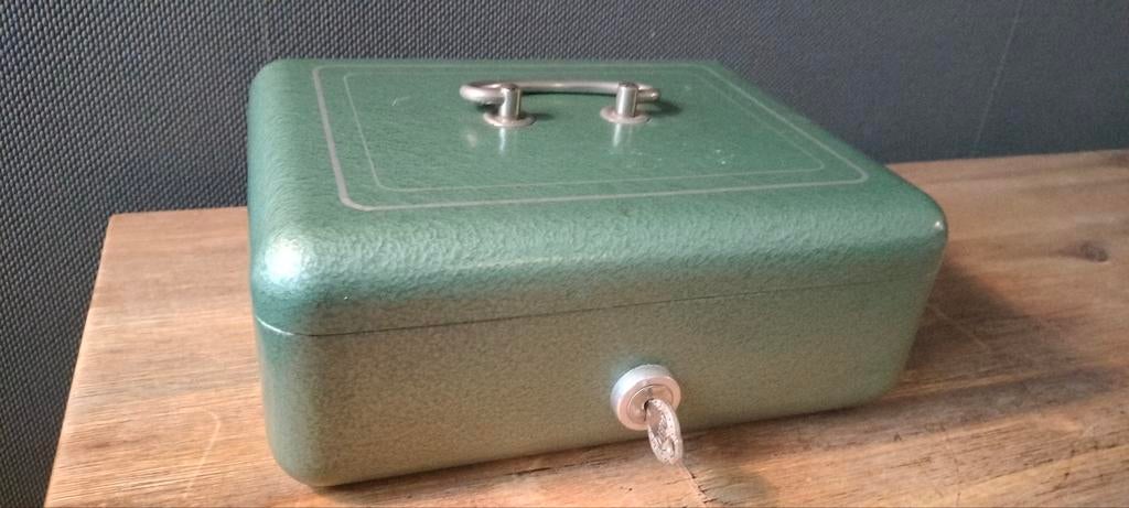Vintage Dobler geldkist., Ophalen of Verzenden, Gebruikt, Metaal of Blik