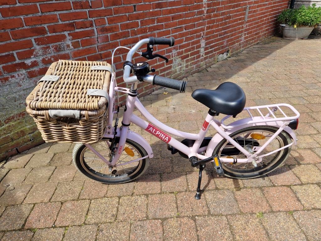 Alpina kinderfiets 16 inch met mandje - Zo goed als nieuw, Ophalen, Zo goed als nieuw, 16 tot 20 inch, Alpina