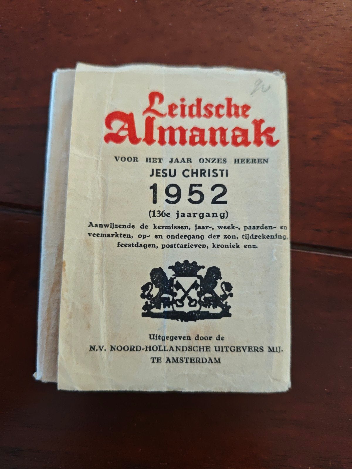 Leidsche Almanak 1952 - Historische Jaargang, Ophalen of Verzenden