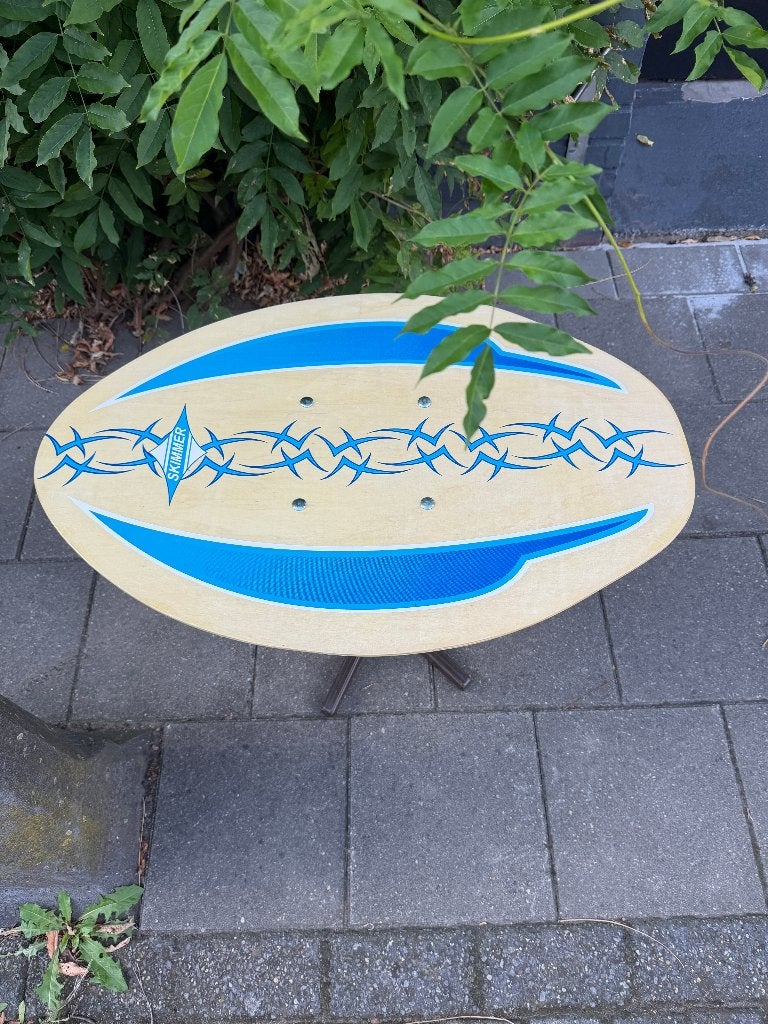 Vintage skimboard bijzettafel, space age sidetable, Ophalen, Gebruikt, 50 tot 100 cm, -