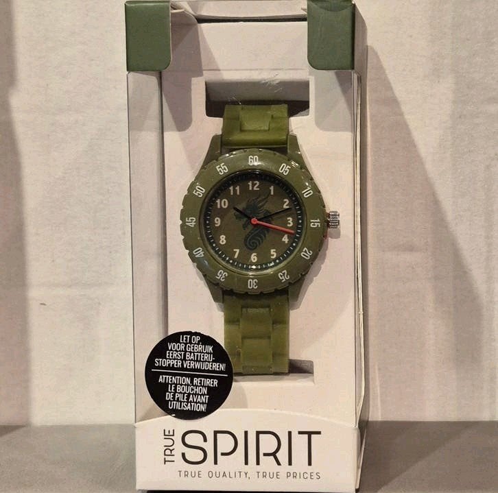 kinderhorloge nieuw in verpakking, Sieraden, Tassen en Uiterlijk, Ophalen of Verzenden, Nieuw, Groen, Jongen