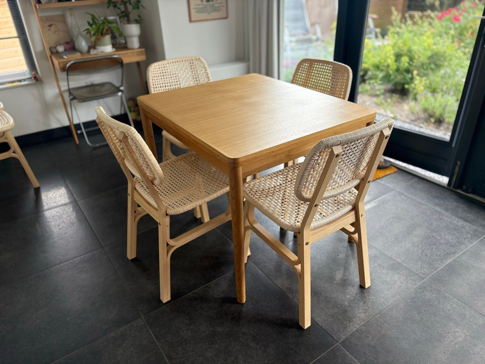 Bolia DoubleUp inklapbare eettafel - Zo goed als nieuw, Ophalen, Modern, Scandinavisch, Eikenhout, 50 tot 100 cm