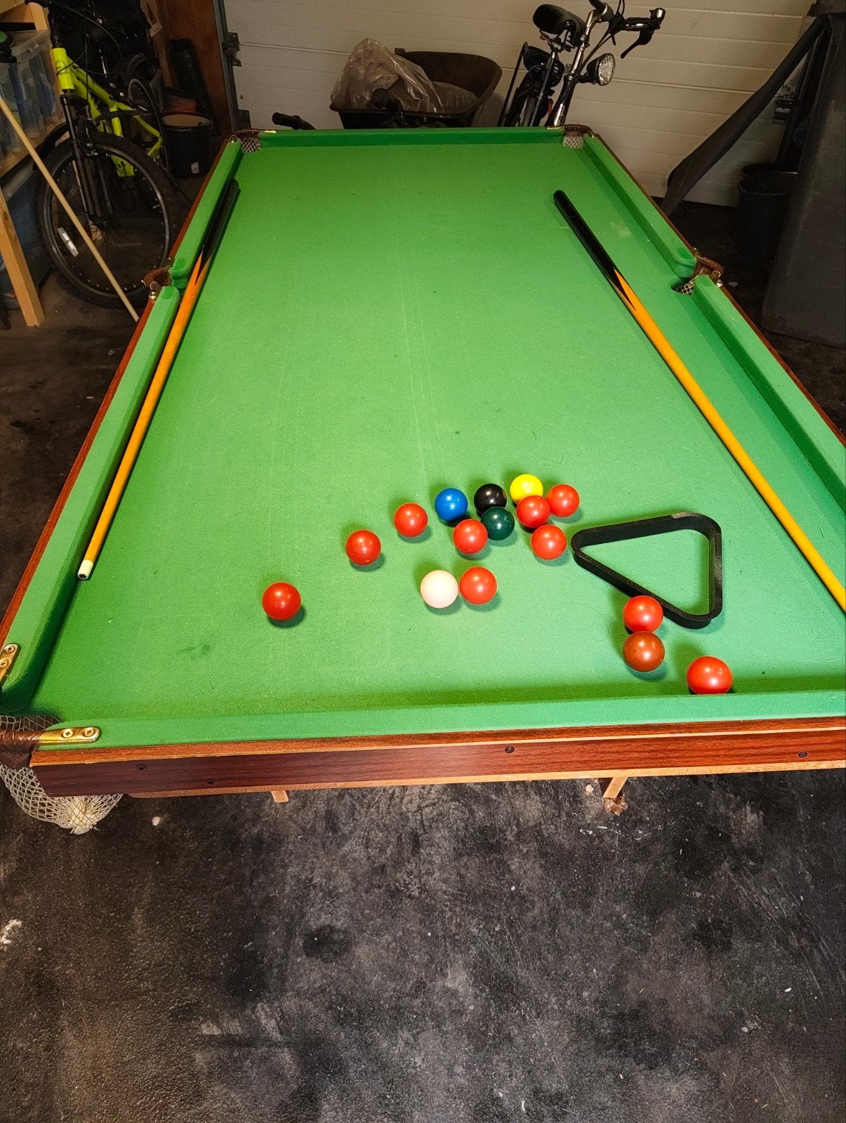 Gebruikte Pooltafel met Accessoires, Sport en Fitness, Ophalen, Gebruikt, Pooltafel