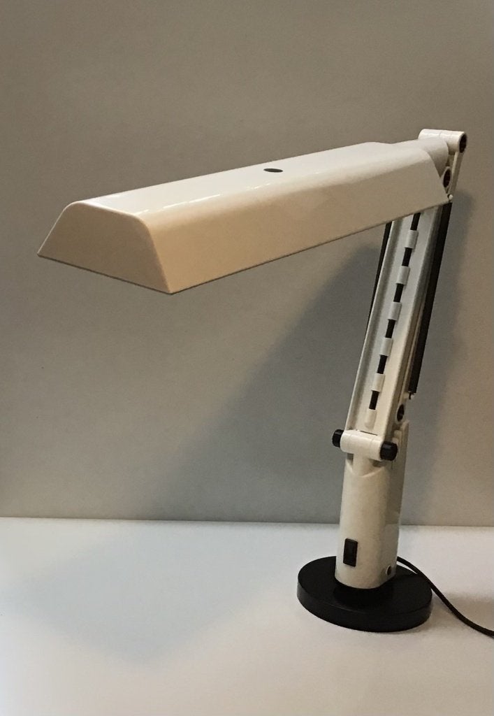 Vintage bureaulamp van het merk Fagerhult Zweden, Bureaulamp, Verstelbaar, Vintage, Wit