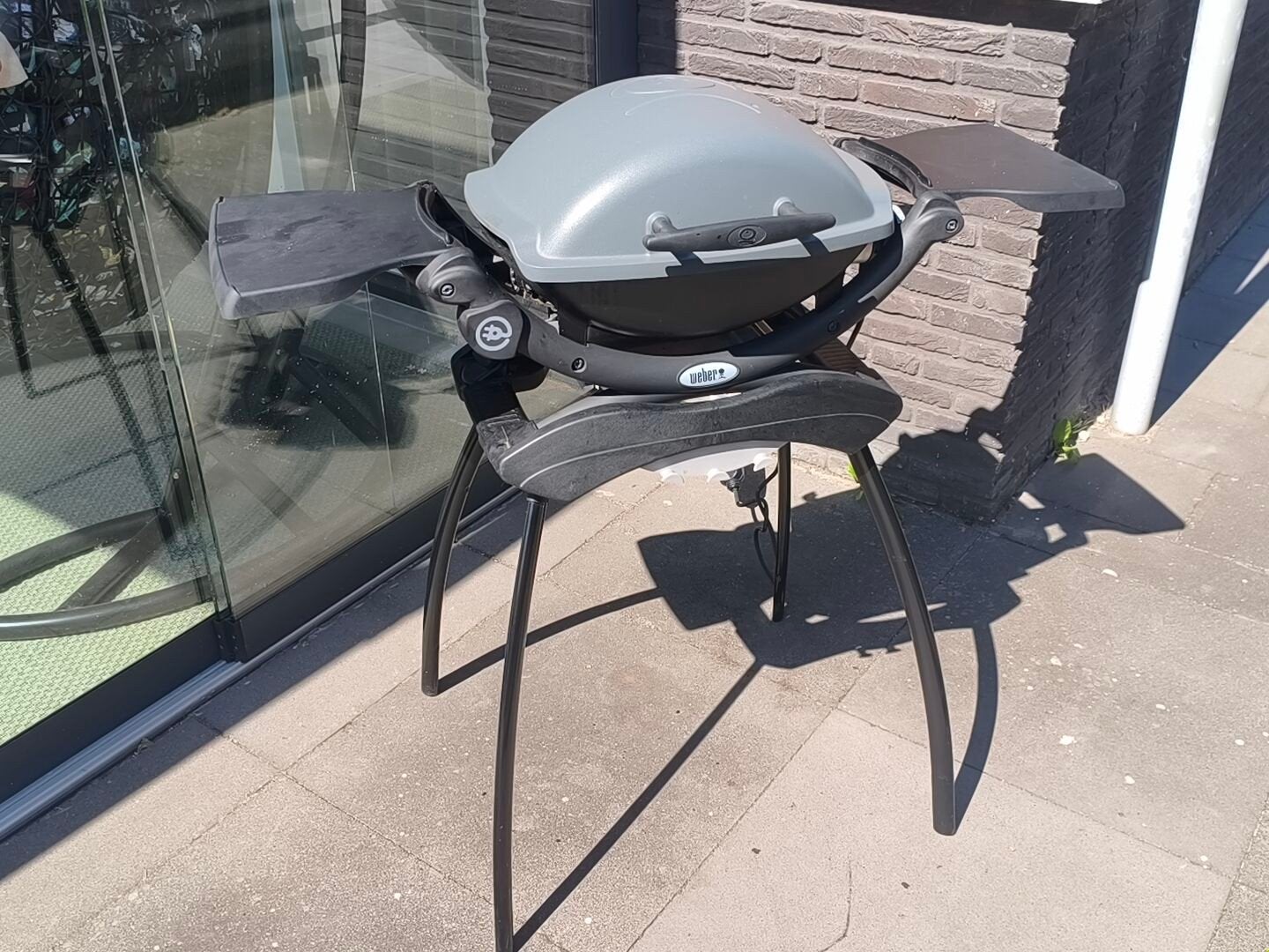 Weber elektrische barbecue met onderstel, Tuin en Terras, Ophalen, Gebruikt, Weber