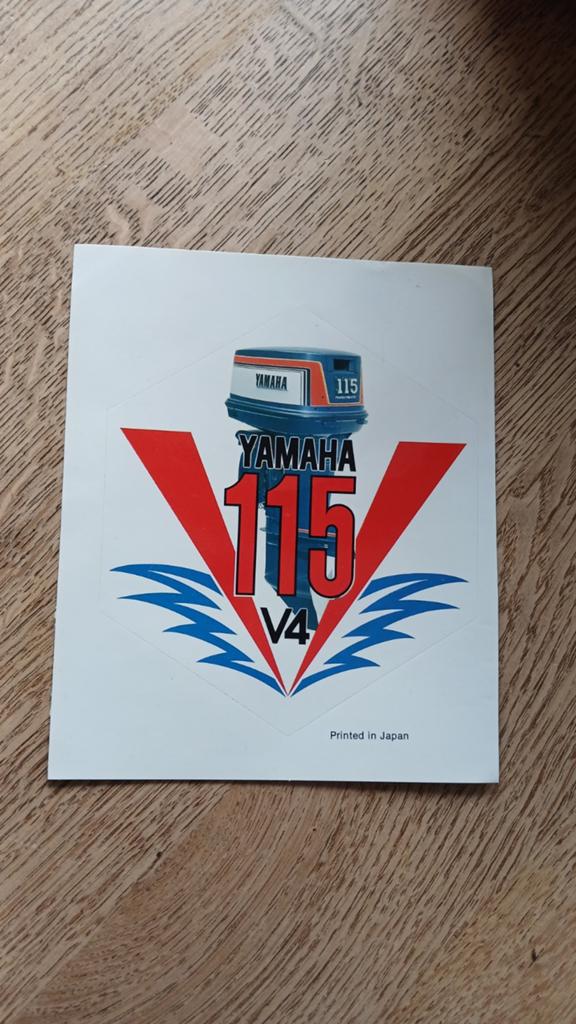 Originele sticker Yamaha 115 V4 buitenboord motor watersport, Ophalen of Verzenden, Zo goed als nieuw