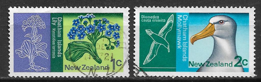 New Zealand 1970 Chatham Island lelie witkapalbatros vogel, Postzegels en Munten, Verzenden, Gestempeld