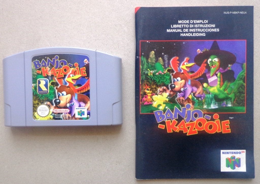 Banjo Kazooie voor de Nintendo 64 + boekje, Avontuur en Actie, Gebruikt, 1 speler, Ophalen of Verzenden