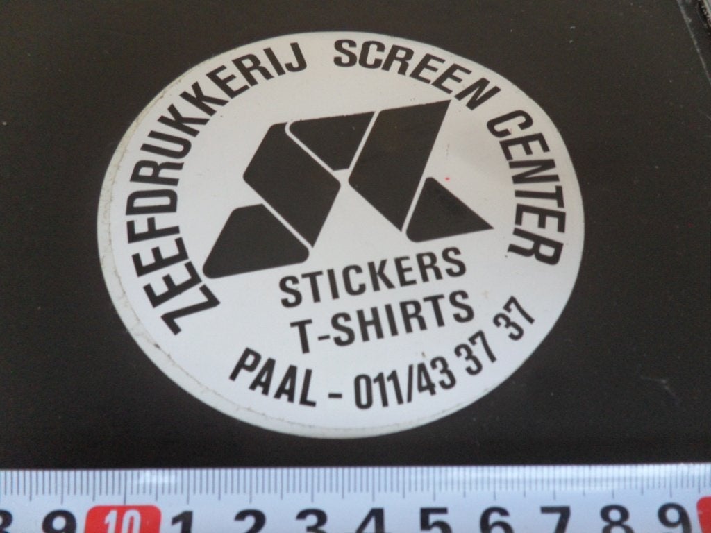 sticker België Paal zeefdrukkerij screen center t-shirts, Ophalen of Verzenden, Zo goed als nieuw