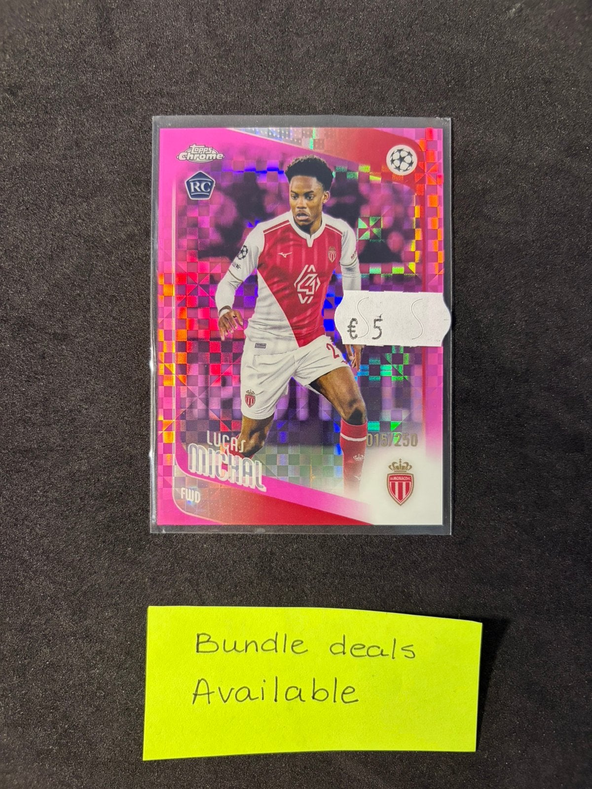 Topps chrome Champions league - Lucas Michal, AS monaco, Verzamelen, Ophalen of Verzenden, Zo goed als nieuw, Buitenlandse clubs
