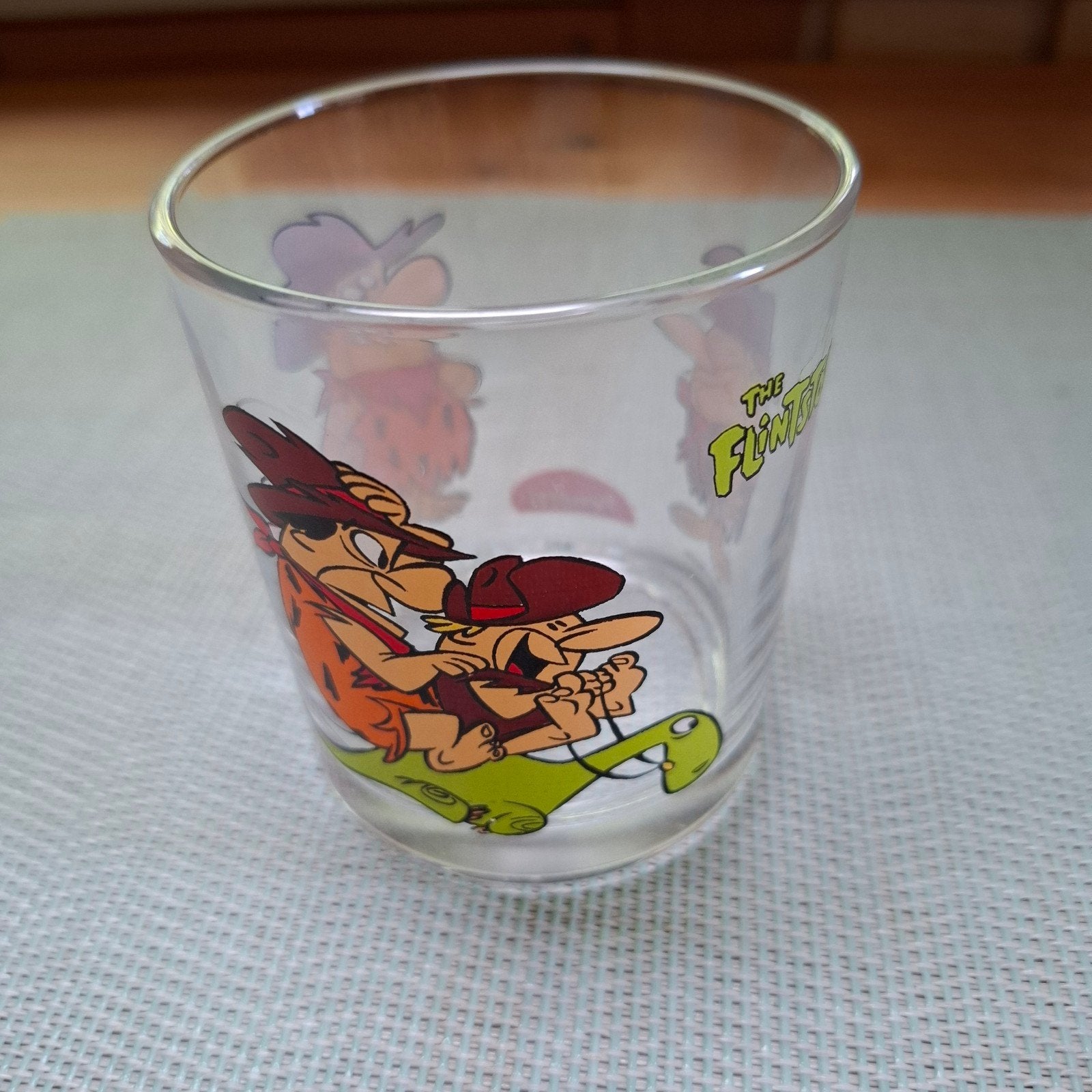 limonadeglas frisdrankglas flintstones, Verzamelen, Ophalen of Verzenden, Zo goed als nieuw, Frisdrankglas