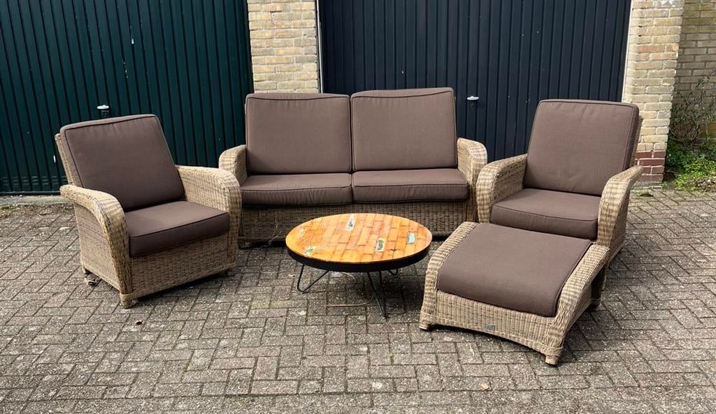 Loungeset , tuinset van 4 Seasons Outdoor nieuwprijs €3500, Ophalen of Verzenden, Zo goed als nieuw, Wicker, Bank