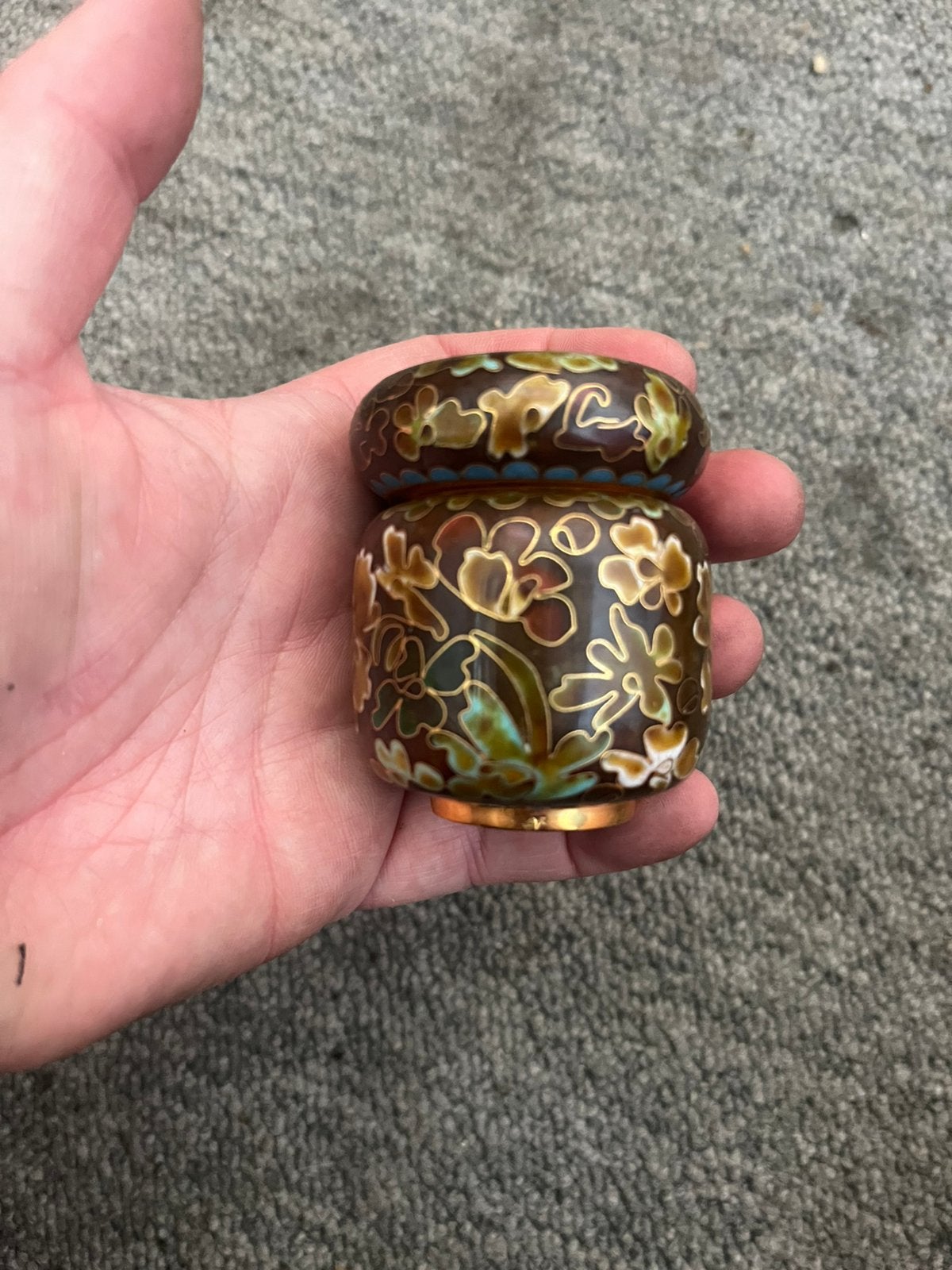 Chinees cloisonné-snuisterijdoosje, Ophalen, Blauw, Overige materialen, Oosters