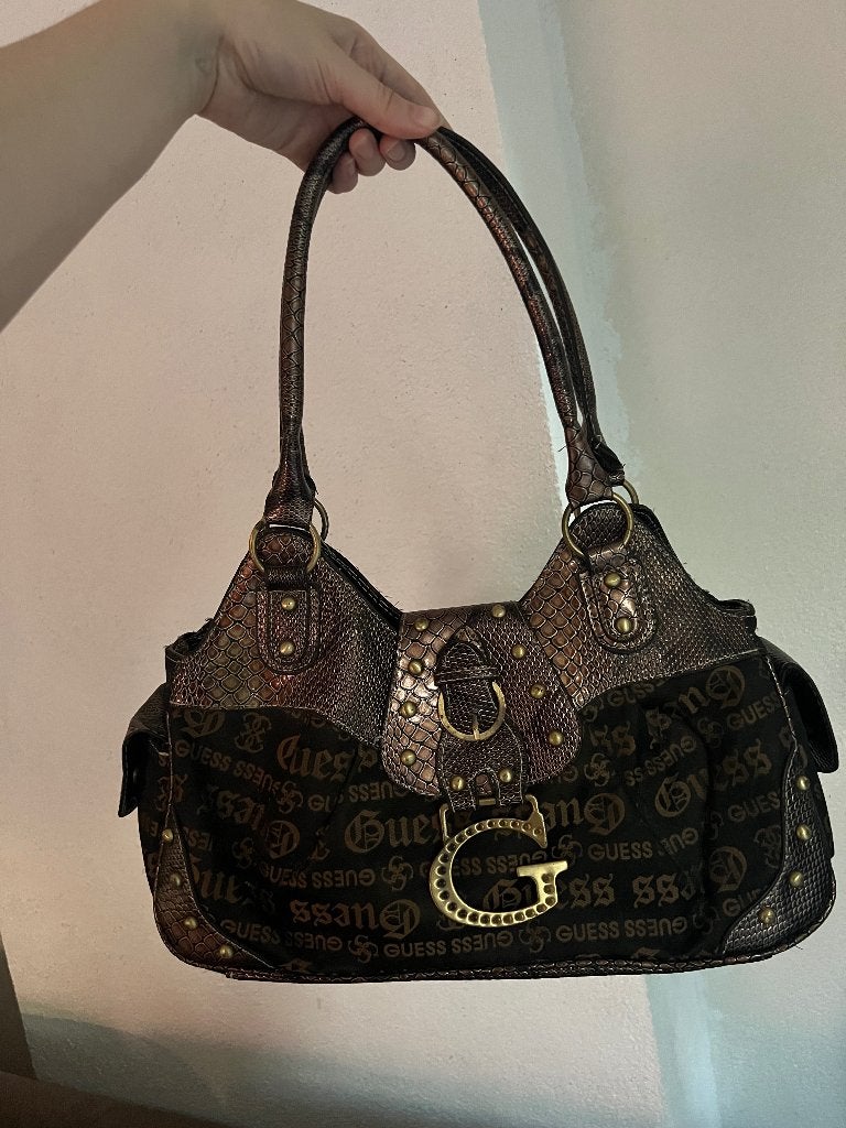 Guess tas NEP, Ophalen of Verzenden, Gebruikt, Bruin, Handtas