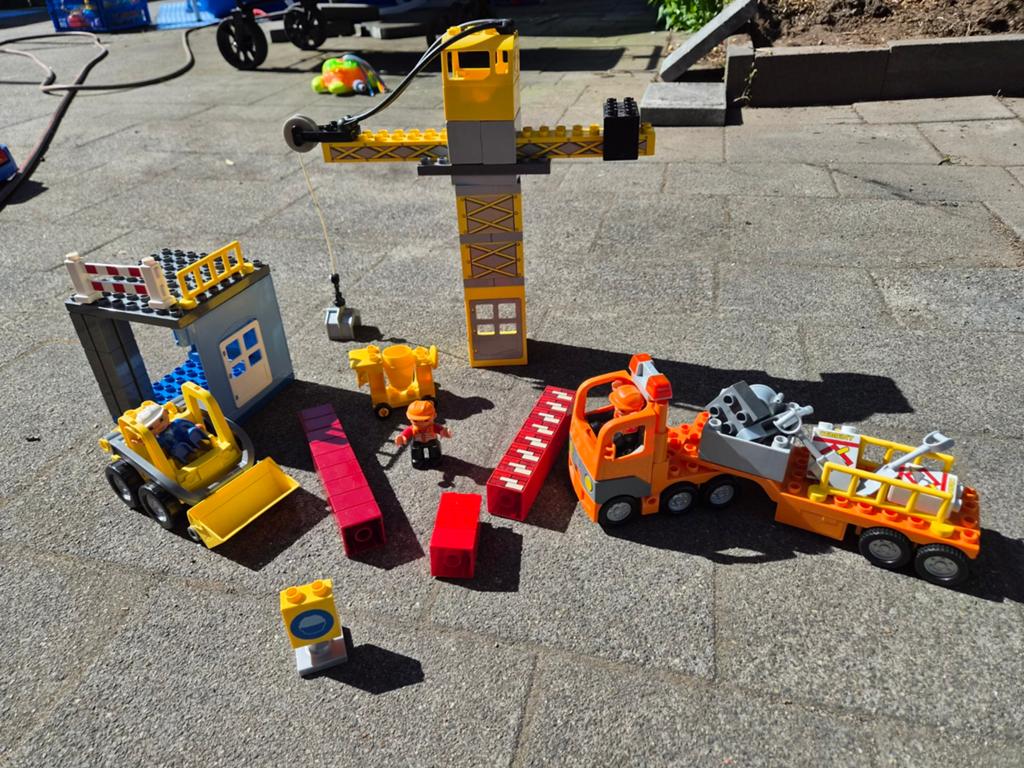LEGO Duplo Bouwplaats en cementwagen, Kinderen en Baby's, Speelgoed | Duplo en Lego, Inclusief minifiguren, Gebruikt, Overige thema's