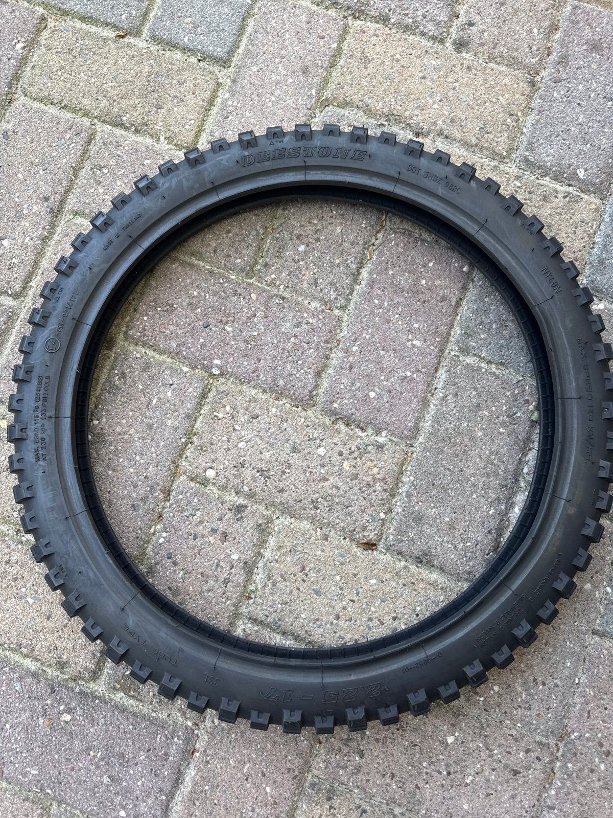 Deestone motorband 2.25-17, Ophalen, Nieuw