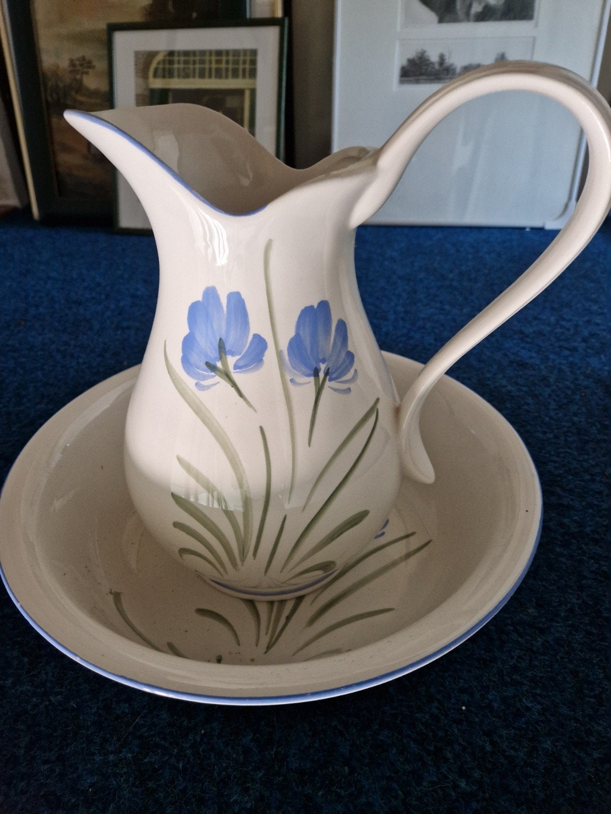 Vintage Wasstel met Bloemenmotief, Antiek en Kunst, Ophalen of Verzenden