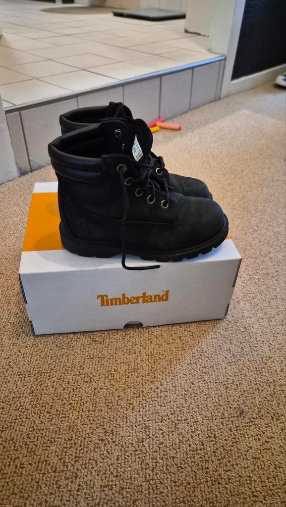 Timberland boots maat 28 zwart met doos, Timberland, Jongen of Meisje, Ophalen of Verzenden, Zo goed als nieuw