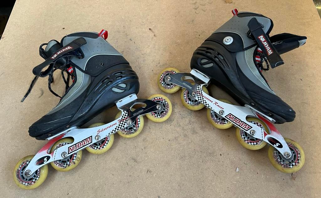Nijdam Skeelers Maat 42 - ABEC 5 - 6000 Aluminium, Gebruikt, Heren, Inline skates 4 wielen, Ophalen