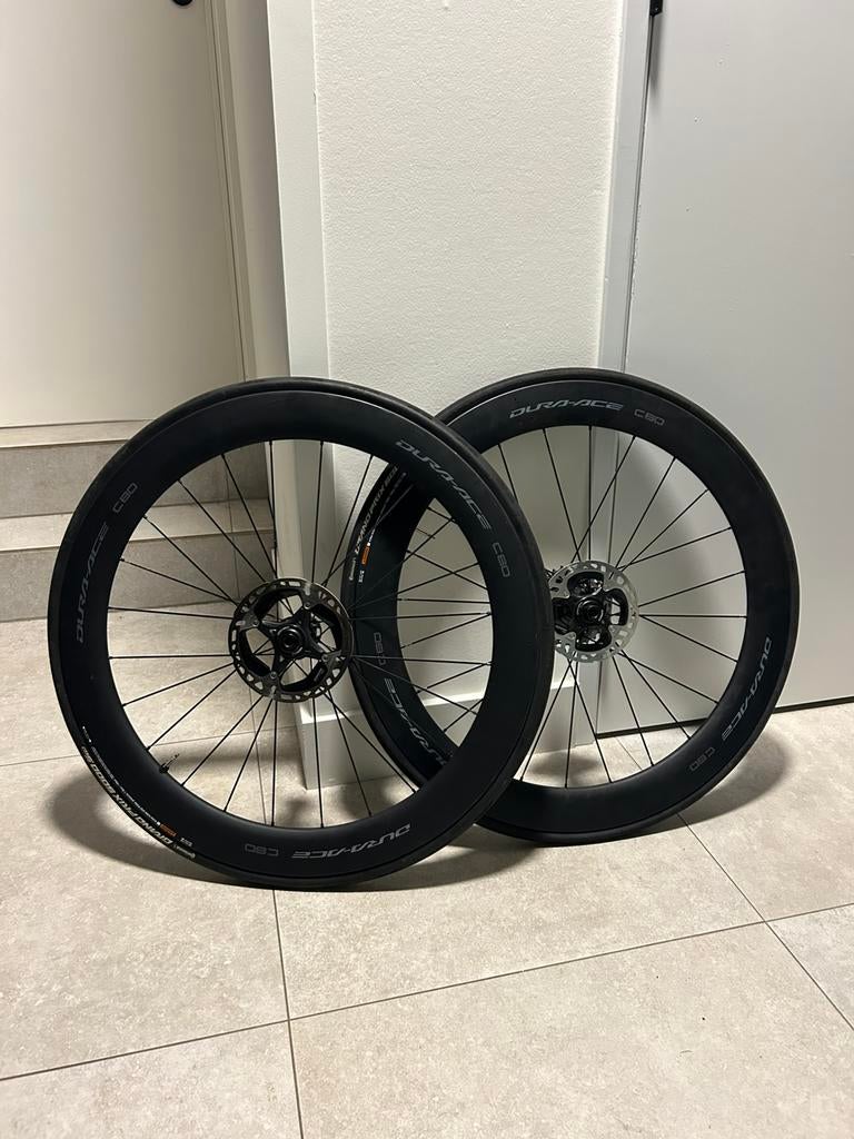 Shimano Dura-Ace Carbon Wielset C60 Tubeless Ready Shimano, Wiel, Gebruikt, Racefiets, Ophalen of Verzenden