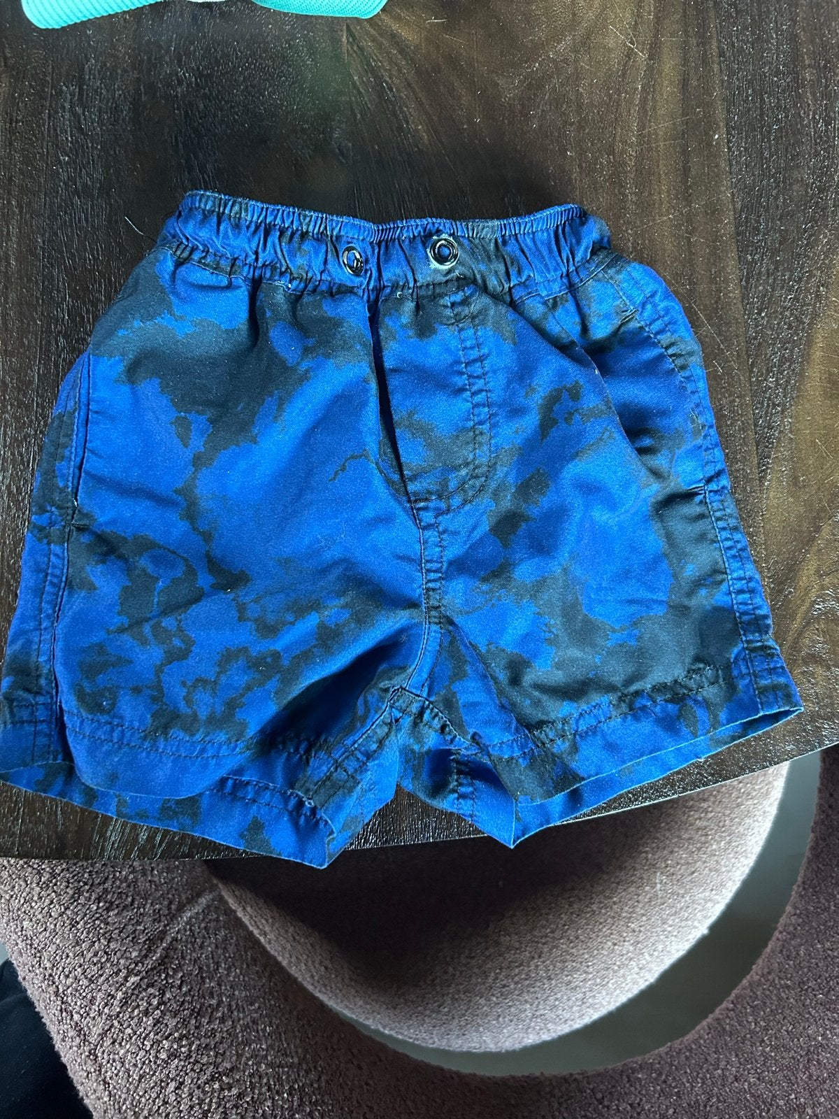 Blauwe zwembroek met donkerblauw patroon, maat 98/104, Kinderen en Baby's, Kinderkleding | Kinder-zwemkleding, Gebruikt, Maat 98