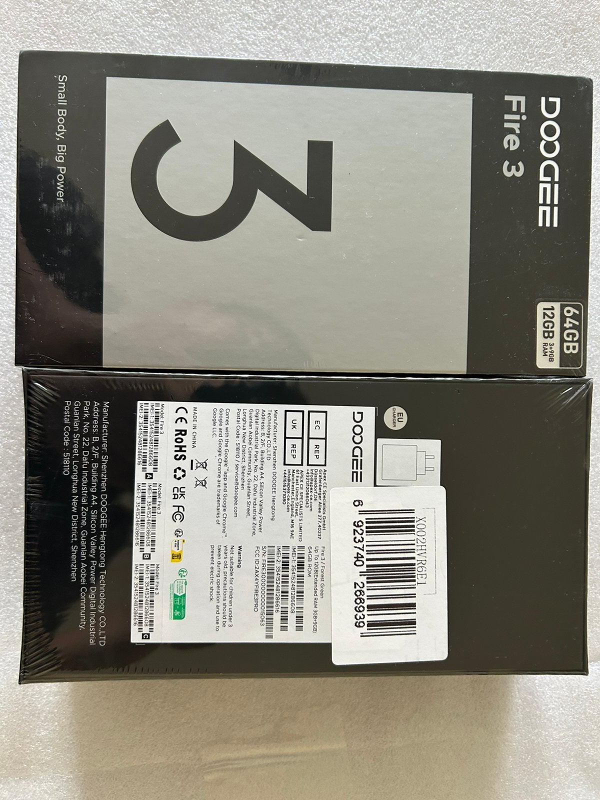 DOOGEE Fire 3 - Nieuw in doos, 64GB opslag, 12GB RAM, Ophalen, Nieuw, Klassiek of Candybar, Zonder simlock