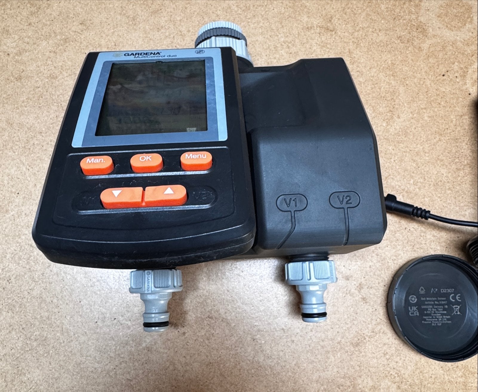 Gardena MultiControl Duo besproeiingscomputer + sensor, Tuin en Terras, Bewateringscomputers, Ophalen of Verzenden, Gebruikt