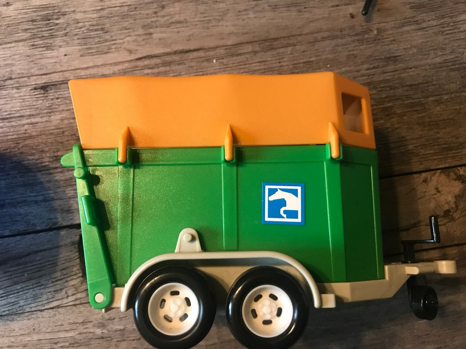 Playmobil Paardentrailer - Groen/Oranje, Kinderen en Baby's, Speelgoed | Playmobil, Gebruikt, Losse onderdelen, Voertuig, Ophalen of Verzenden