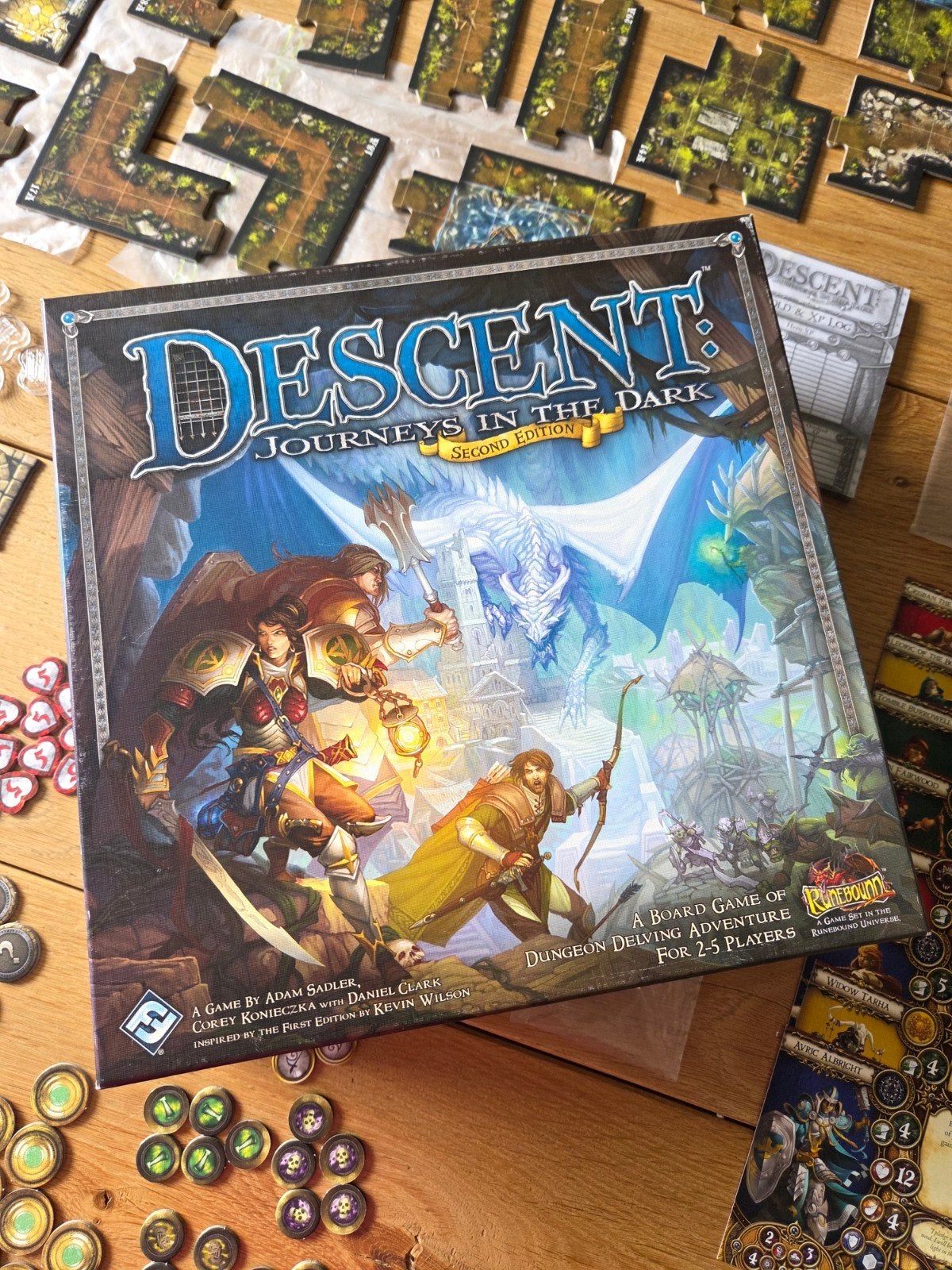 Descent: Journeys in the Dark Second Edition Bordspel, Vijf spelers of meer, Ophalen of Verzenden, Zo goed als nieuw, Fantasy Flight Games