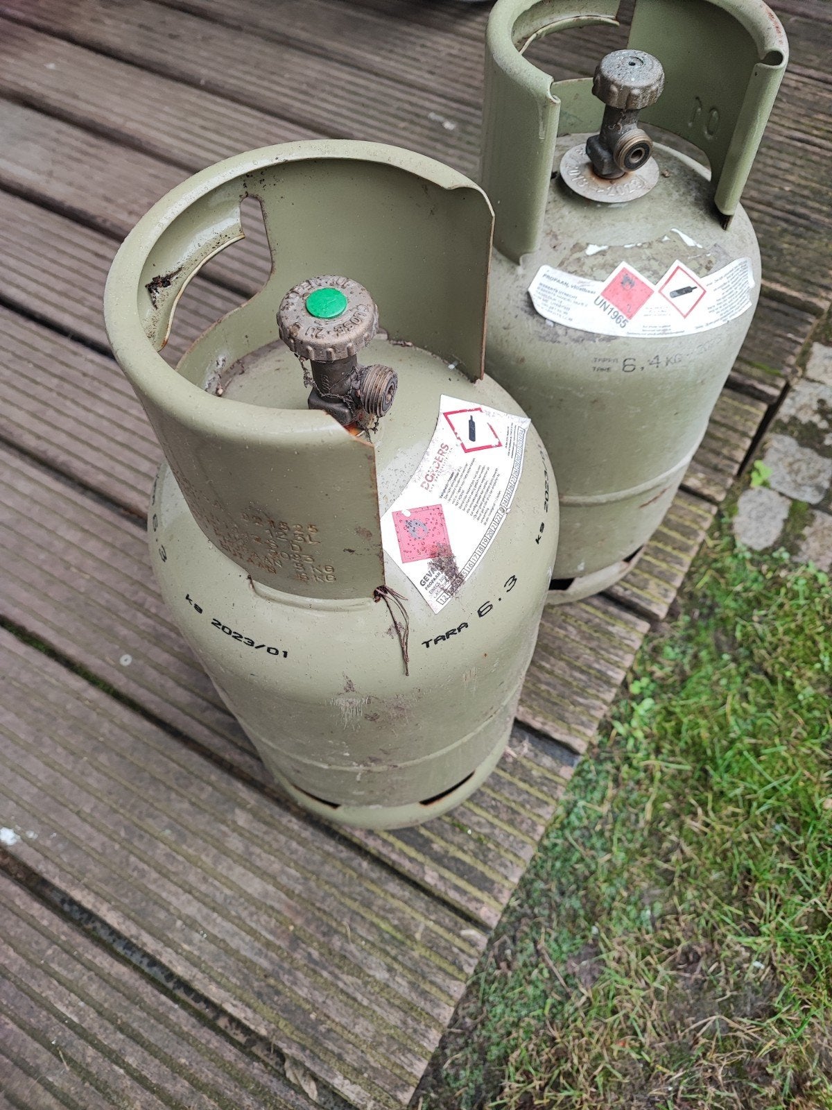 Gasfles 6 kg, leeg  .per stuk, Ophalen, Gebruikt
