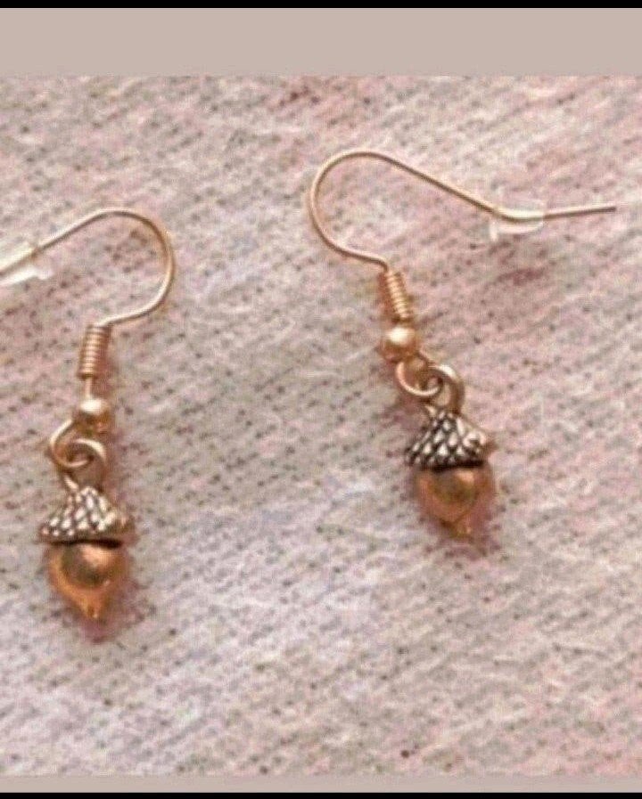 oorbellen eikeltjes, Verzenden, Nieuw, Goud, Hangers